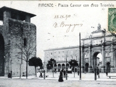 Firenze Piazza Cavour con Arco Trionfale