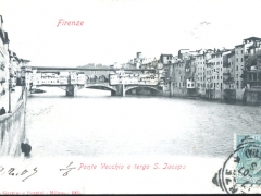 Firenze Ponte Vecchio e tergo S Jacopo