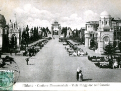 Milano Cimitero Monumentale Viale Maggiore coll'Ossario
