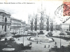 Milano Piazza del Duomo col Mon a Vitt Emanuele II