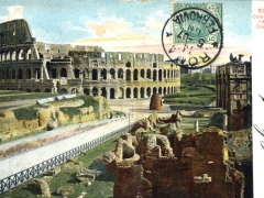 Roma Colosseo con l'Arco di Costantino