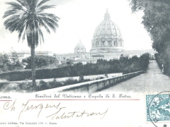 Roma Giardini del Vaticano e Cupola di S Pietro