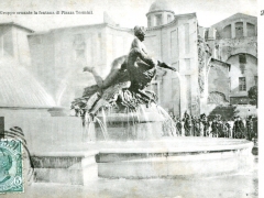 Roma Gruppo ornante la fontana di Piazza Termini