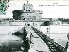 Roma Il Ponte Elio ed Avanzi del Mausoleo di Adriano