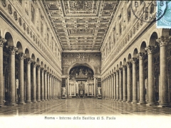 Roma Interno della Basilica di S Paolo
