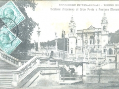 Torino 1911 Esposizione Internazionale Scalone d'accesso al Gran Ponte