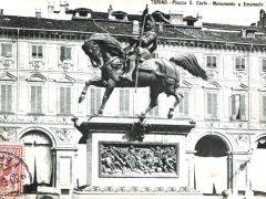 Torino Piazza S Carlo Monumento a Emanuele Filiberto