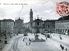 Torino Piazza S Carlo vista da via Roma