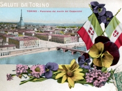 Torino Saluti Panorama dal mote del Cappuccini