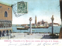 Venezia Piazetta di S Marco con veduta dell'Isola di S Giorgio