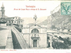 Ventimiglia Alveo del fiume Roja e chiesa di S Giovanni
