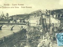 Verona Teatro Romano Parte occidentale della Scena Ponte Romano