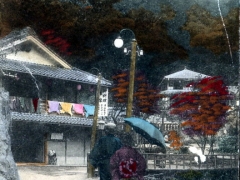 Hot spring at Minomo park