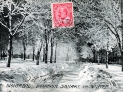 Montreal Dominion Square in Winter