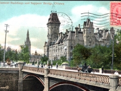 Ottawa Parliament Buildings and Sappers' Bridge