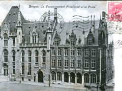 Bruges Le Gouvernement Provincial et la Poste Perfin Firmenlochung