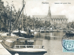 Haarlem Spaarne met groote Kerk