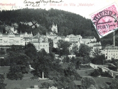 Marienbad Blick auf die Villa Waldidylle