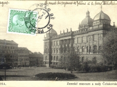 Praha Zemske museum a sady Celakovskeho