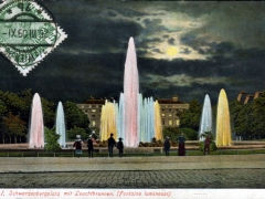 Wien I Schwarzenbergplatz mit Leuchtbrunnen Fontaine lumineuse