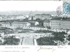 Wien III Panorama mit k k Belevedere