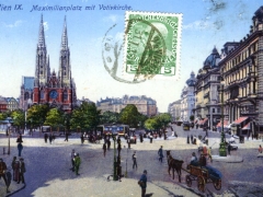 Wien IX Maximilianplatz mit Votivkirche