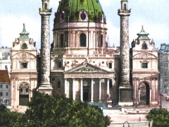 Wien Karlsplatz mit Karlskirche