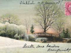 Landschaft Brücke Künstlerkarte