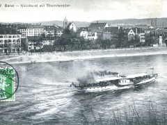 Basel Kleinbasel mit Rheindampfer