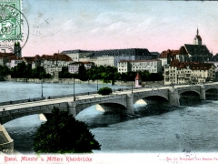 Basel Münster u Mittlere Rheinbrücke