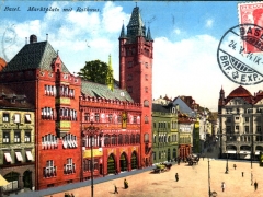 Basel Marktplatz mit Rathaus