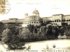 Bern Bundespalast mit Marzilibrücke