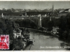 Bern Kornhausbrücke und die Alpen
