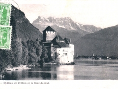 Chateau de Chillon et la Dent du Midi