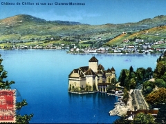 Chateau de Chillon et vue sur Clarens Montreux