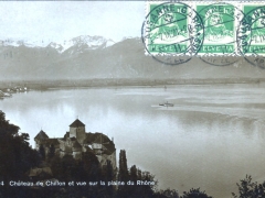 Chateau de Chillon et vue sur la plaine du Rhone