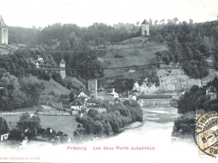 Fribourg Les deux Ponts suspendus