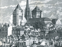Geneve Cathedrale de St Pierre et le Saleve