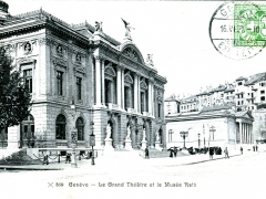 Geneve Le Grand Theatre et le Musee Rath