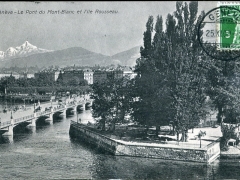 Geneve Le Pont due Mont Blanc et l'Ile Rousseau