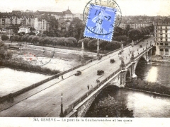 Geneve Le pont de la Coulouvreniere et les quais