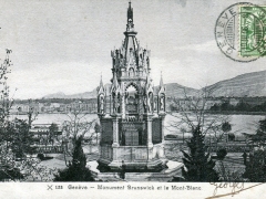 Geneve Monument Brunswick et le Mont Blanc