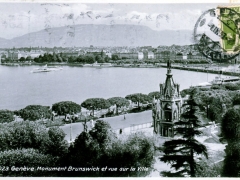 Geneve Monument Brunswick et vue sur la Ville