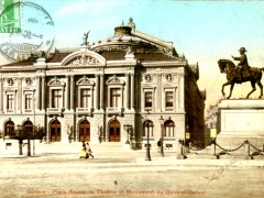 Geneve Place Nouve le Theatre et Monument du General Dufour