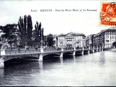 Geneve Pont du Mont Blanc et Ile Rousseau