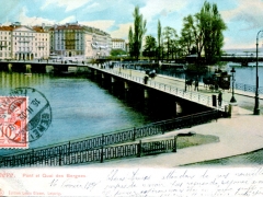Geneve Pont et Quai des Bergues