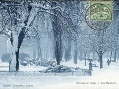 Geneve en hiver Les Bastions