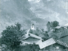 Grindelwald Kirche und unt Gletscher