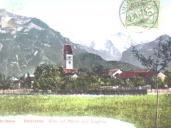 Interlaken Unterseen Blick auf Mönch und Jungfrau
