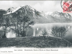 Lac Leman Grammont Dants d'Oche et Mont Blanchard